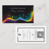 Elegante bold Kleurrijke Artistieke muziekleraar Visitekaartje (Voorkant / Achterkant)