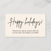 Elegante Bold Pastel Holiday Salon Coupon (Voorkant)