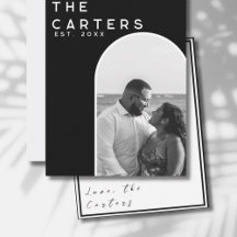 Elegante boog aangepaste trouw trouwkaart