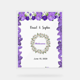 Elegante Boog Acryl Trouw Welkomstbord | Bloemmoti Bord