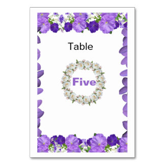 Elegante Boog Bloem Bruiloft Tafel Nummerkaart  Kaart
