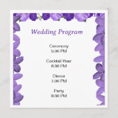 Elegante Boog Bloem Huwelijksprogramma | Acryl Programma (Voorkant)