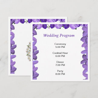 Elegante Boog Bloem Huwelijksprogramma | Acryl  Programma