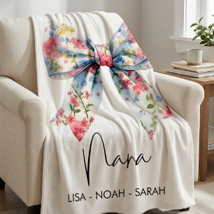 Elegante Boog Bloemstuk Nana Oma Fleece Deken