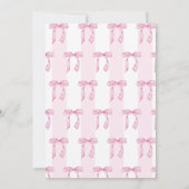 Elegante Boog Bruidsfeest Roze streep Kaart (Achterkant)