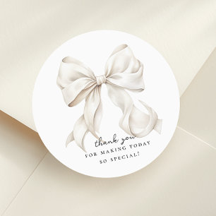 Elegante Boog Bruiloft Feest Cadeau Ronde Sticker