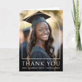 Elegante boog classic afstuderen foto afstuderen bedankkaart (Voorkant)