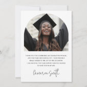 Elegante boog classic afstuderen foto afstuderen bedankkaart (Achterkant)