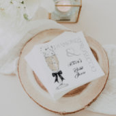 Elegante Boog Glas Bruidsdouche Servet