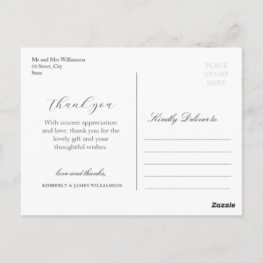 Elegante bordeaux & blozen bloemen bruiloft dank u briefkaart (Achterkant)