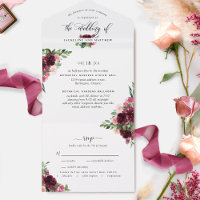 Elegante bordeaux blozen bruiloft w / geperforeerd