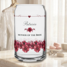 Elegante bordeauxrode moeder-van-de-bruid cadeau a