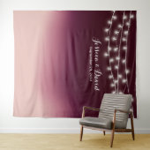 Elegante bordeauxrode ombre trouw achtergronden wandkleed (In Situ (horizontaal))