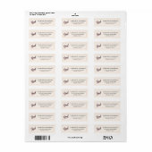 Elegante bordeauxrode script retourlabel etiket (Full Sheet)