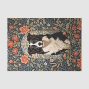 Elegante Border Collie William Morris Geïnspireerd Tissuepapier