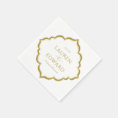 Elegante Border Wedding Cocktail servetten (Goud) (Hoek)