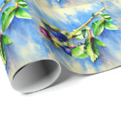 Elegante Bosbessen waterverf schilderij Cadeaupapier (Rol Hoek)