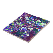 Elegante bosbessen waterverf schilderij tegeltje (Zijkant)