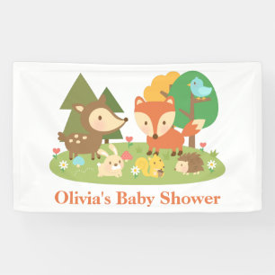 Elegante bosdieren baby shower banner