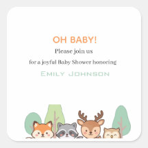 Elegante bosdieren Baby Shower