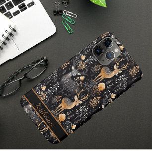 Elegante Bosherten - Natuur Aangepaste Naam iPhone 11 Pro Hoesje