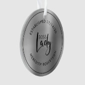 Élégante Boss Métallique Argent Dame Date de créat (devant)