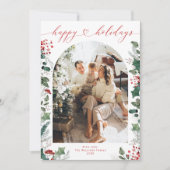 Elegante Botanicals Met Bericht  Feestdagenkaart (Voorkant)