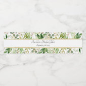 Elegante Botanik Waterfles Etiket (Enkel label)