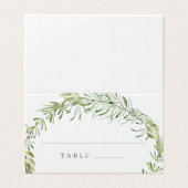 Elégante Botanique Verdure Mariage Cartes de Place (Outside Unfolded)