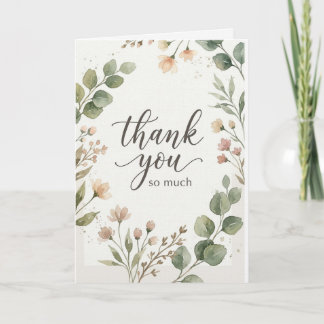 Elegante Botanische Bedankkaart Kaart