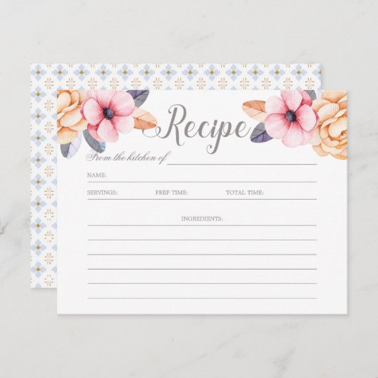 Elegante Botanische Bessen Bruiloftsshowkaart Rece Kaart (Voorkant / Achterkant)