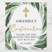 Elegante Botanische Bevestiging Wijn Etiket (Enkel label)