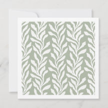 Elegante botanische bladeren saliegroen minimaal