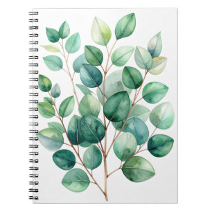 Elegante botanische bladeren spiraal notebook notitieboek