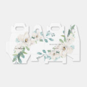 Elegante Botanische Bloemen Waterverf Wedding Wit Bedankdoosjes (Uitgevouwen)