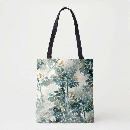 Elegante  botanische bloemillustratie draagtas (Voorkant)