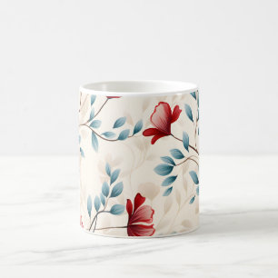 Elegante botanische bloemtak koffiemok