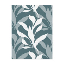 Elegante botanische bosgroene bladschikking in Gra