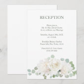 Elegante botanische bruiloft receptie kaart (Voorkant / Achterkant)
