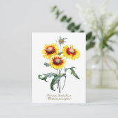 Elegante Botanische Deken Bloem Briefkaart (Staand voorkant)