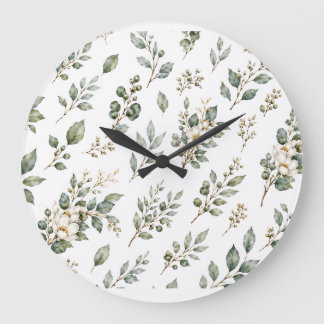 Elegante botanische Eucalyptus grote klok
