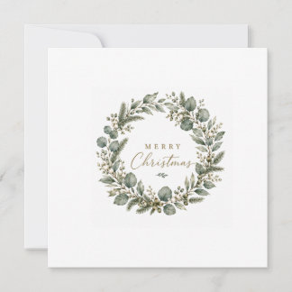 Elegante Botanische Eucalyptus Kerst Uitnodiging