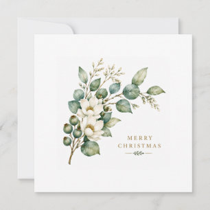 Elegante botanische Eucalyptus Kerstkaart