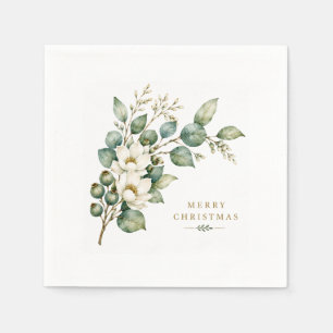 Elegante botanische Eucalyptus Kerstservetten Servet