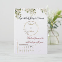 Elegante botanische gouden lijst save the date kaa