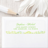 Elegante botanische groene bladeren etiket (Insitu)