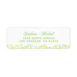 Elegante botanische groene bladeren etiket