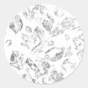 Elegante botanische hangmapset ronde sticker