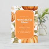 elegante botanische herfst Friendsgiving Kaart (Staand voorkant)