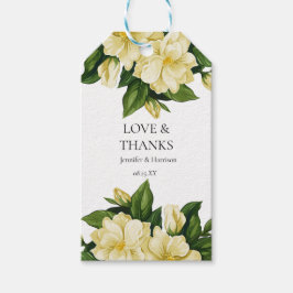 Elegante botanische huwelijksuitnodiging cadeaulabel